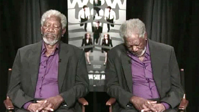 News video: Morgan Freeman Takes A Snooze... Mid-Interview?