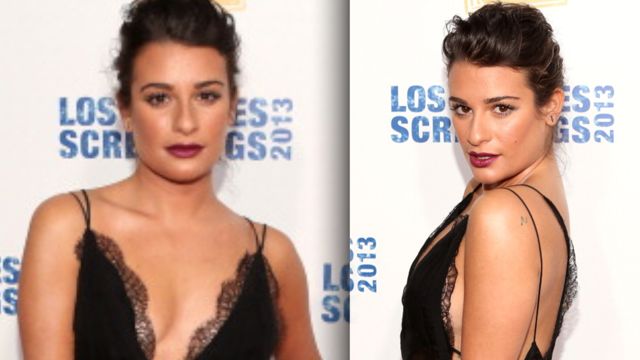 News video: Was Lea Michele Wearing Lingerie on the Red Carpet?